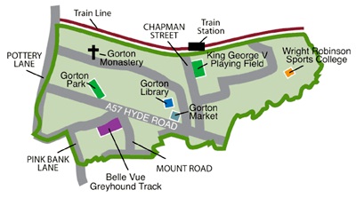 Gorton North Map