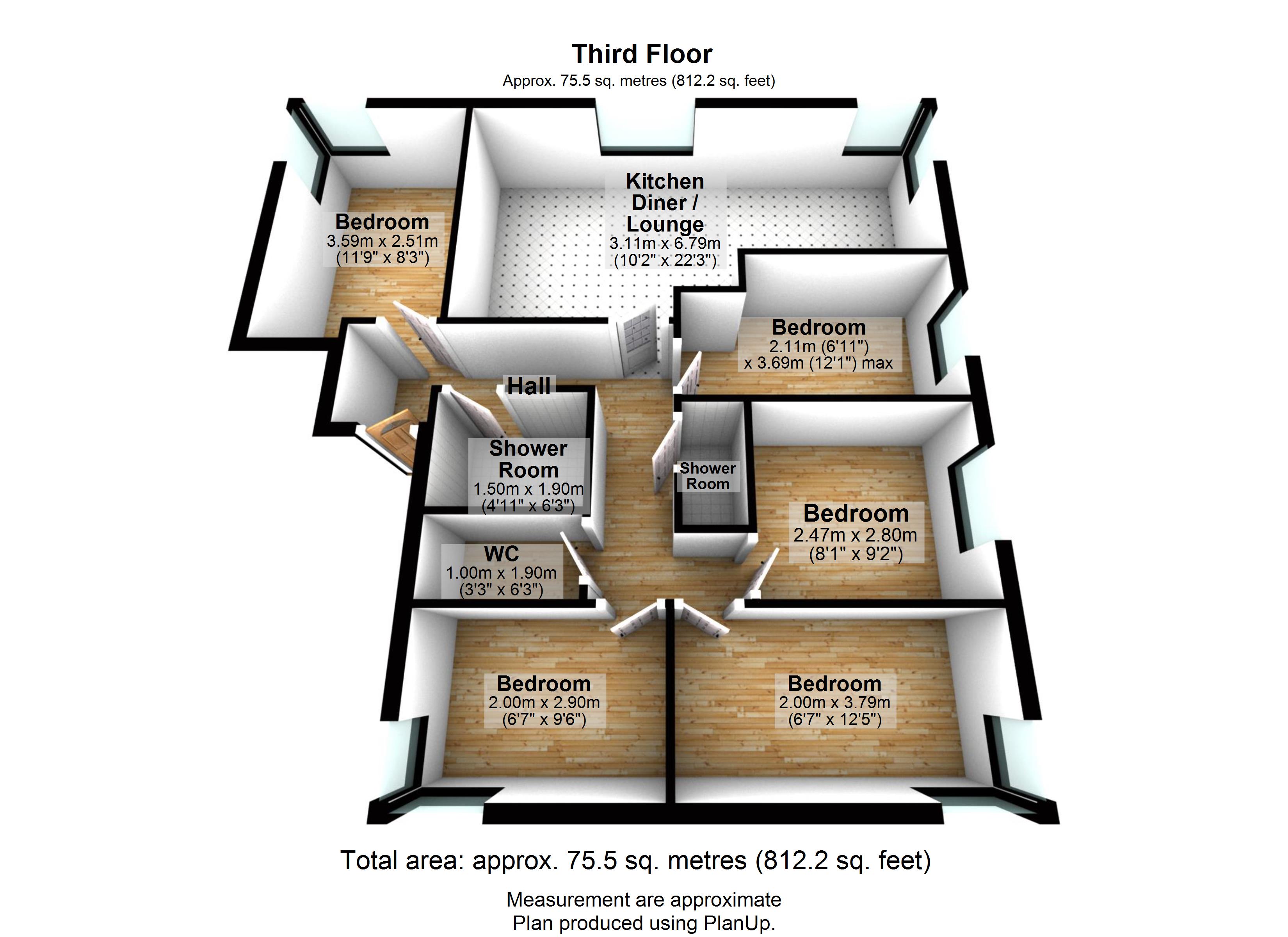 Apt 4, 3 Paul Street_3D_Floorplan