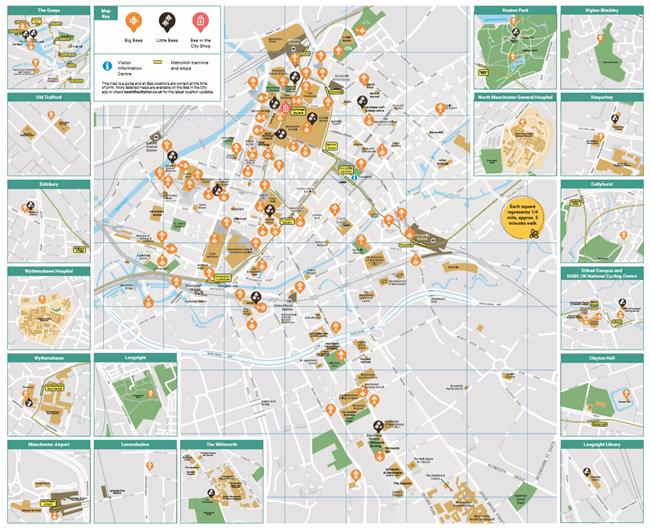 bee in the city map